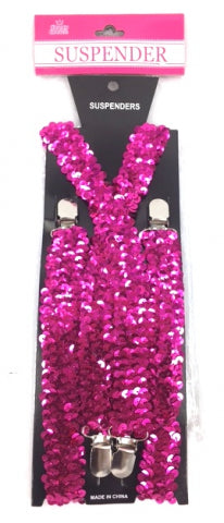 Adult Suspender Shinning Hot Pink - Yakedas Party and Giftware