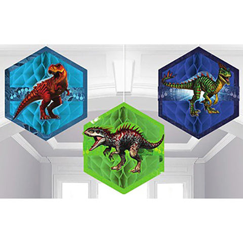 Jurassic World Party Honeycomb Decorations - Yakedas Party and Giftware