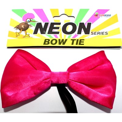 Neon Bow Tie Pink - Yakedas Party and Giftware