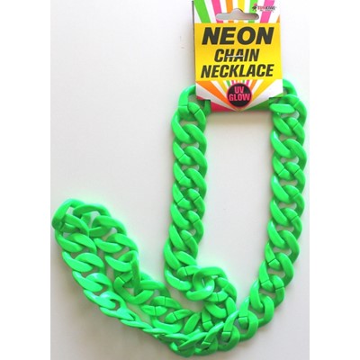 Neon Chain Necklace Green - Yakedas Party and Giftware