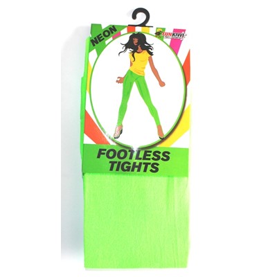Neon Footless Tights Green - Yakedas Party and Giftware