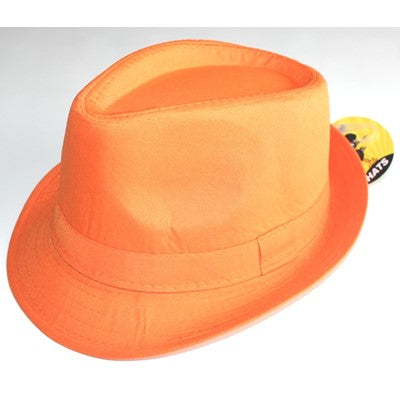 Neon Gangster Hat Orange - Yakedas Party and Giftware