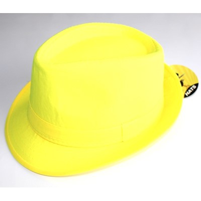 Neon Gangster Hat Yellow - Yakedas Party and Giftware