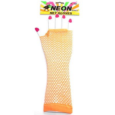 Neon Net Glove Orange - Yakedas Party and Giftware