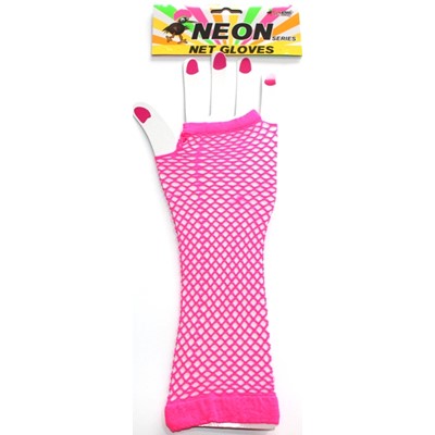 Neon Net Glove Pink - Yakedas Party and Giftware