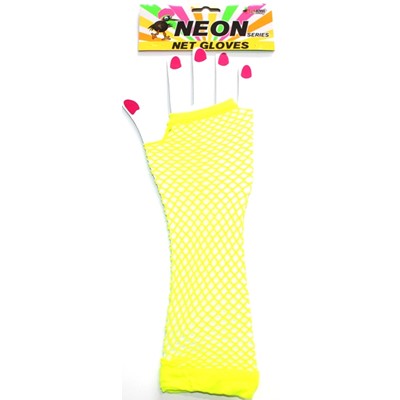 Neon Net Glove Yellow - Yakedas Party and Giftware
