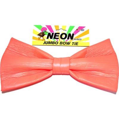 Neon Jumbo Bow Tie Orange - Yakedas Party and Giftware