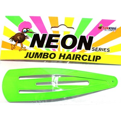 Neon Jumbo Hair Clip Green - Yakedas Party and Giftware
