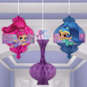 Shimmer & Shine Party Honeycomb Decorations - Yakedas Party and Giftware