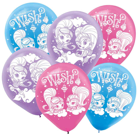 Shimmer & Shine Party Latex Balloons - Yakedas Party and Giftware