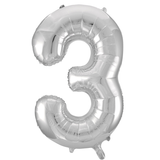 Number 3 Foil Balloon - Yakedas Party and Giftware