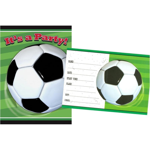 Soccer Party Invitation Cards - Yakedas Party and Giftware