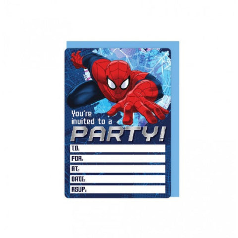 Spider - Man Party Invitation Cards - Yakedas Party and Giftware