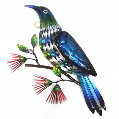 Tui On a Branch – Metal Wall Hanging - Yakedas Party and Giftware
