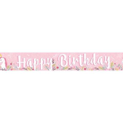 Unicorn Party Banner - Yakedas Party and Giftware