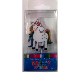 Unicorn Party Candle - Yakedas Party and Giftware
