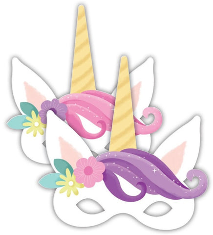 Unicorn Party Masks - Yakedas Party and Giftware