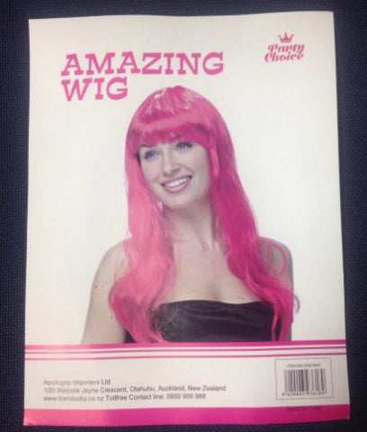 Long Straight Wig - Hot Pink - Yakedas Party and Giftware