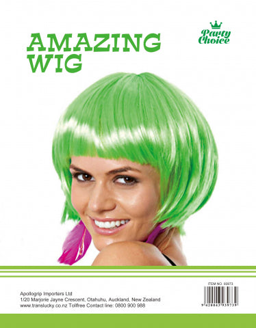 Short Hair Wig - Green - Yakedas Party and Giftware