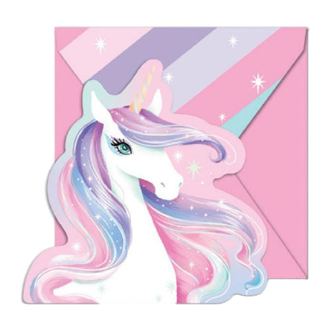 Unicorn Party Invitations - Yakedas Party and Giftware