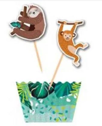 Jungle Party Cupcake kit 12 pack