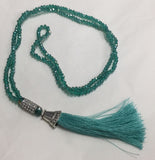 Tassel Necklace With Crystal Beads - Yakedas Party and Giftware