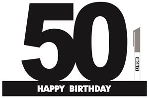 50 Sign it Block Black - Yakedas Party and Giftware